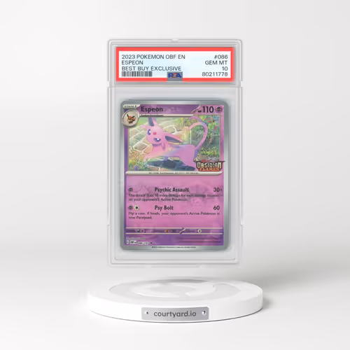 2023 Pokémon Obf EN-Obsidian Flames #086 Espeon - Best Buy Exclusive (PSA 10 GEM MINT)