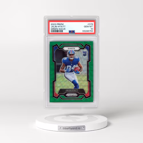 2023 Panini Prizm #378 Jalin Hyatt - Green Wave (PSA 10 GEM MINT)