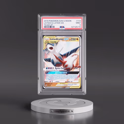 2019 Pokémon Sun & Moon Team Up #113 Latias & Latios GX - Holo (PSA 9 MINT)