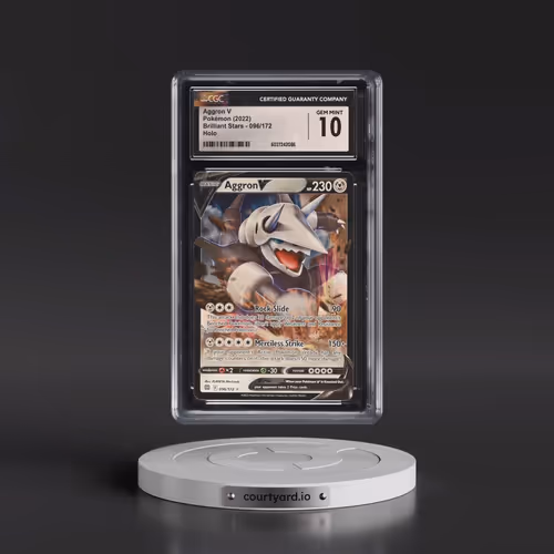 2022 Brilliant Stars #096/172 Aggron V - Holo (CGC 10 GEM MINT)