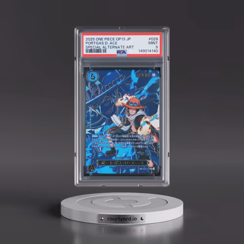 2025 One Piece Japanese OP13-Carrying on His Will #028 Portgas D. Ace - Special Alternate Art (PSA 9