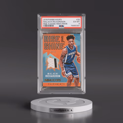 2016 Hoops Rise 'N Shine Memorabilia #20 Malachi Richardson - Prime (PSA 6 EX-MT)