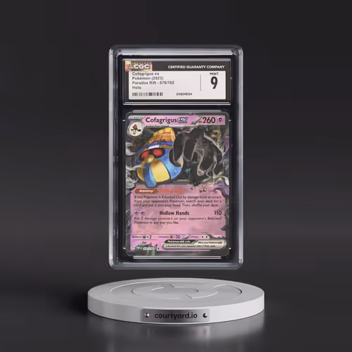 2023 Pokémon Par EN-Paradox Rift #076 Cofagrigus EX - Holo (CGC 9 MINT)
