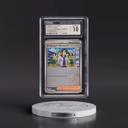 2024 Prismatic Evolutions - PRE EN #125/131 Professor's Research - Poké Ball Holo (CGC 10 GEM MINT)