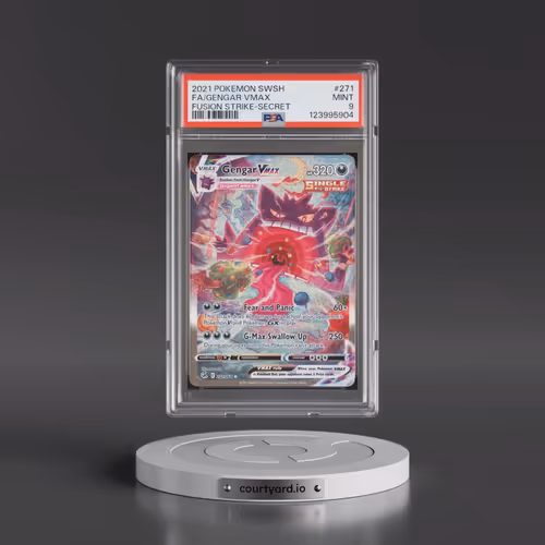 2021 Pokémon Sword & Shield Fusion Strike #271 Gengar Vmax - Full Art Secret (PSA 9 MINT)