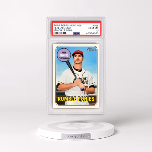 2018 Topps Heritage Minor League #108 Pete Alonso (PSA 10 GEM MINT)