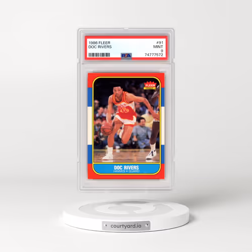 1986 Fleer #91 Doc Rivers (PSA 9 MINT)