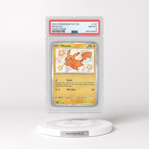 2024 Paldean Fates - PAF EN #131 Pikachu - Shiny Rare Holo (PSA 8 NM-MT)