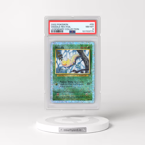 2002 Pokémon Legendary Collection #99 Weedle - Reverse Foil (PSA 8 NM-MT)
