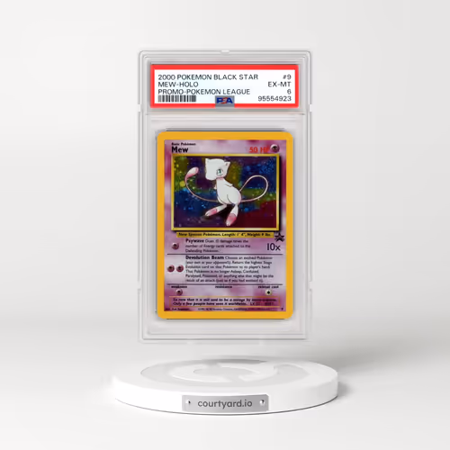 2000 Pokémon Promo Black Star #9 Mew - Holo Pokemon League (PSA 6 EX-MT)