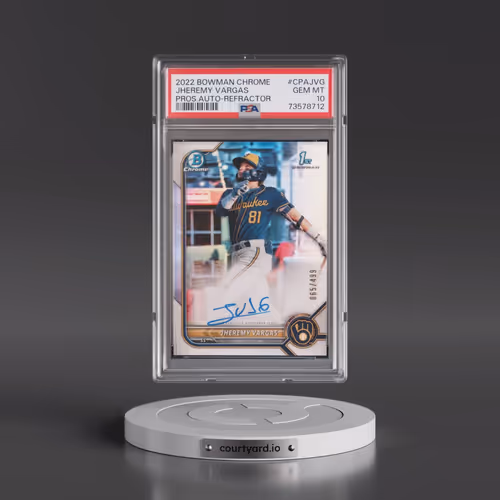 2022 Bowman Chrome Prospect Autographs #CPAJVG Jheremy Vargas - Refractor (PSA 10 GEM MINT)