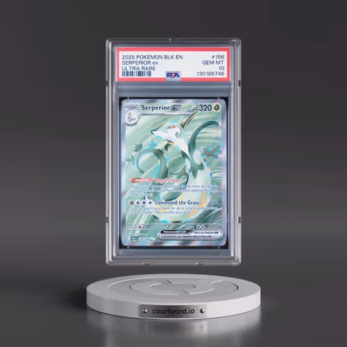 2025 Pokémon Blk EN-Black Bolt #156 Serperior EX - Holo Ultra Rare (PSA 10 GEM MINT)
