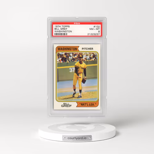 1974 Topps #102 Bill Greif - Washington (PSA 8 NM-MT)