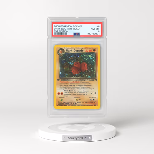 2000 Pokémon Rocket #6 Dark Dugtrio - 1st Edition Holo (PSA 8 NM-MT)