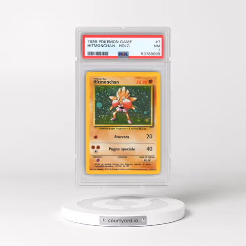 1999 Pokémon Game #7 Hitmonchan - Holo (PSA 7 NM)