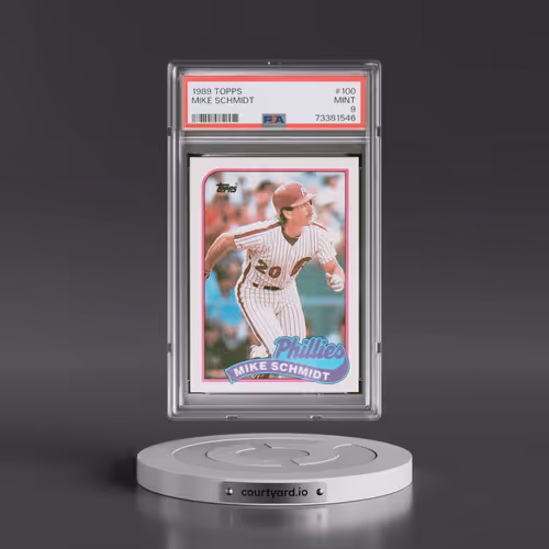 1989 Topps #100 Mike Schmidt (PSA 9 MINT)