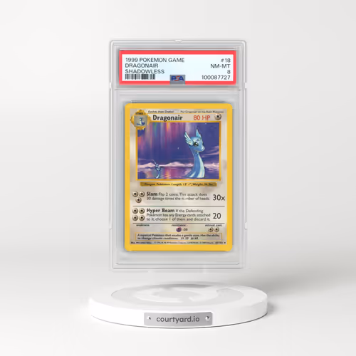 1999 Pokémon Game #18 Dragonair - Shadowless (PSA 8 NM-MT)