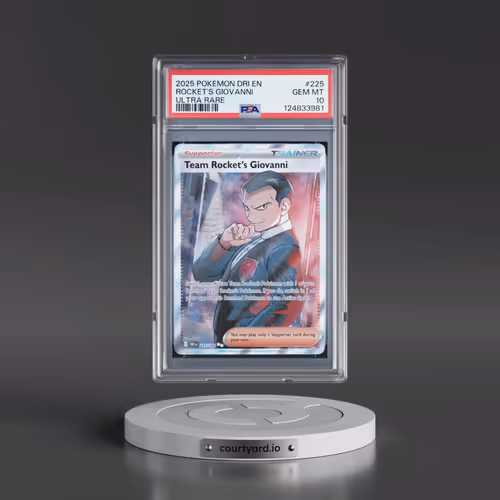 2025 Pokémon Dri EN-Destined Rivals #225 Team Rocket's Giovanni - Ultra Rare (PSA 10 GEM MINT)