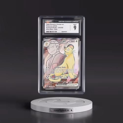 2025 Pokémon Dri EN-Destined Rivals #219 Team Rocket's Persian EX - Holo Ultra Rare (CGC 9 MINT)