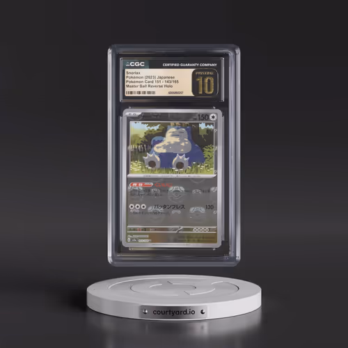 2023 Pokémon Card 151 #143/165 Snorlax - Reverse Holo Master Ball (CGC 10 PRISTINE)