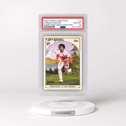 2023 Topps X Bob Ross the Joy of Baseball #10 Jordan Walker - Happy Mistakes Variation (PSA 10 GEM MINT)