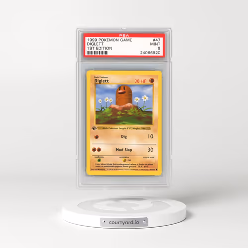 1999 Pokémon Game #47 Diglett - 1st Edition (PSA 9 MINT)