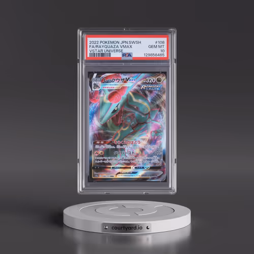 2022 Pokémon Sword & Shield Vstar Universe #108 Rayquaza Vmax - Full Art (PSA 10 GEM MINT)