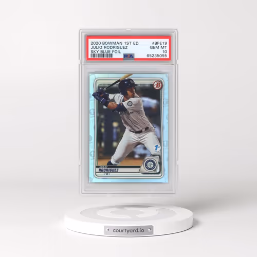 2020 Bowman 1st Edition #BFE19 Julio Rodriguez - Sky Blue Foil (PSA 10 GEM MINT)