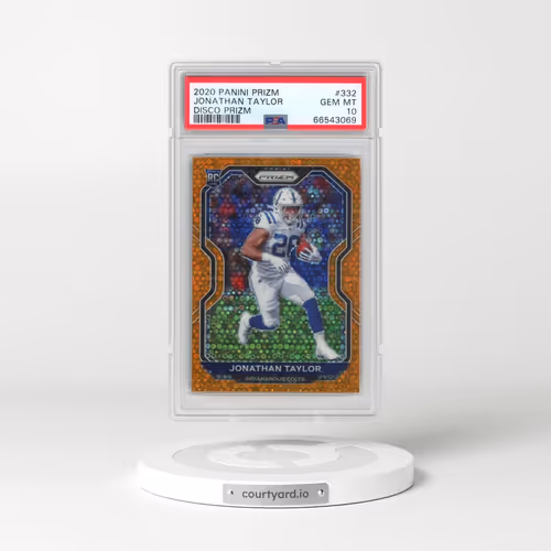 2020 Panini Prizm #332 Jonathan Taylor - Disco Prizm (PSA 10 GEM MINT)