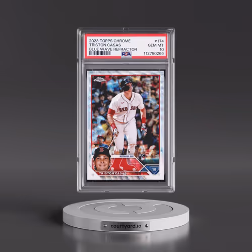 2023 Topps Chrome #174 Triston Casas - Blue Wave Refractor (PSA 10 GEM MINT)