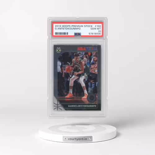 2019 Panini Hoops Premium Stock #102 Giannis Antetokounmpo (PSA 10 GEM MINT)