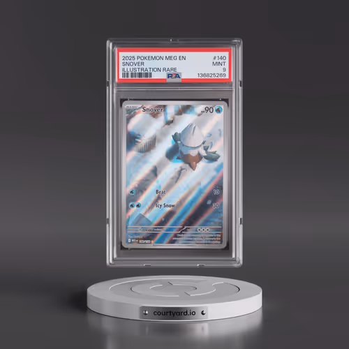 2025 Pokémon Meg EN-Mega Evolution #140 Snover - Illustration Rare (PSA 9 MINT)