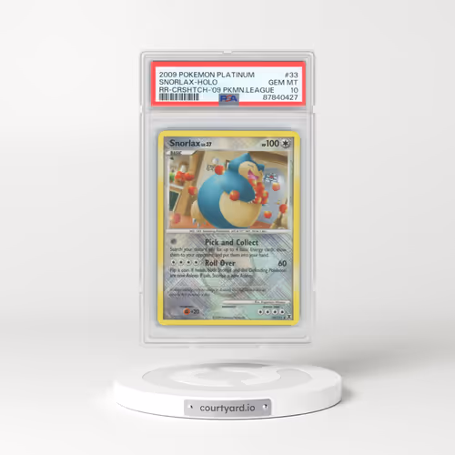 2009 Pokémon Platinum Rising Rivals #33 Snorlax - Holo Crosshatch-2009 Pokemon League (PSA 10 GEM MINT)