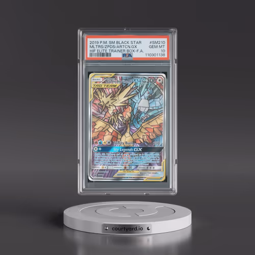 2019 Pokémon SM Black Star Promo #SM210 Moltres & Zapdos & Articuno GX - Holo Full Art Hidden Fates