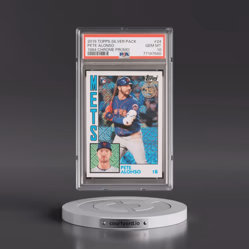 2019 Topps Silver Pack 1984 Chrome Promo #24 Pete Alonso (PSA 10 GEM MINT)