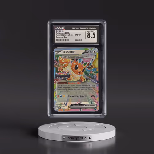 2025 Pokémon Pre EN-Prismatic Evolutions #075 Eevee EX - Holo Surprise Box Exclusive (CGC 8.5 NM-MT+