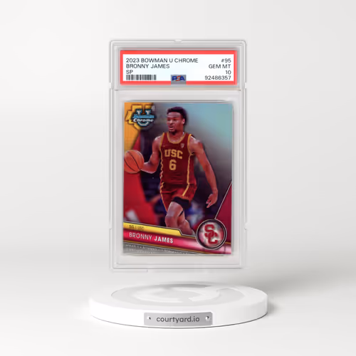 2023 Bowman University Chrome #95 Bronny James - SP (PSA 10 GEM MINT)