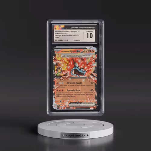 2024 Pokémon Twm EN-Twilight Masquerade #040 Hearthflame Mask Ogerpon EX - Holo (CGC 10 GEM MINT)