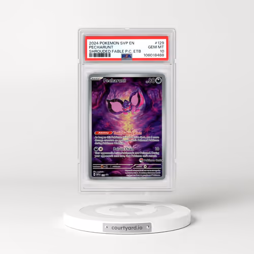 2024 Pokémon Svp EN-SV Black Star Promo #129 Pecharunt - Shrouded Fable Pokemon Center Elite Trainer Box (PSA 10 GEM MINT)