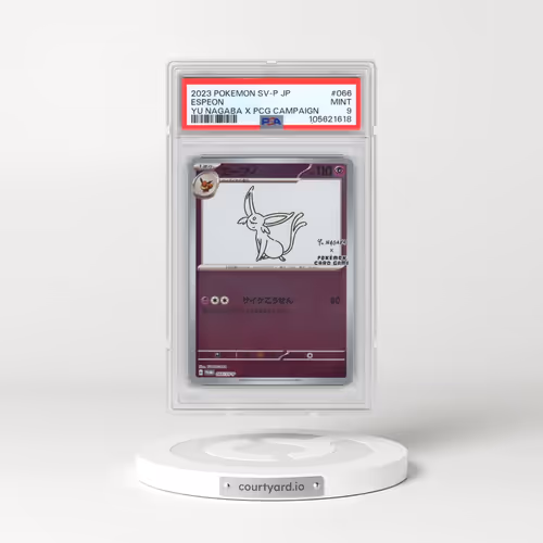 2023 Pokémon SV-P Promo #066 Espeon - YU Nagaba X Pokemon Card Game Campaign (PSA 9 MINT)