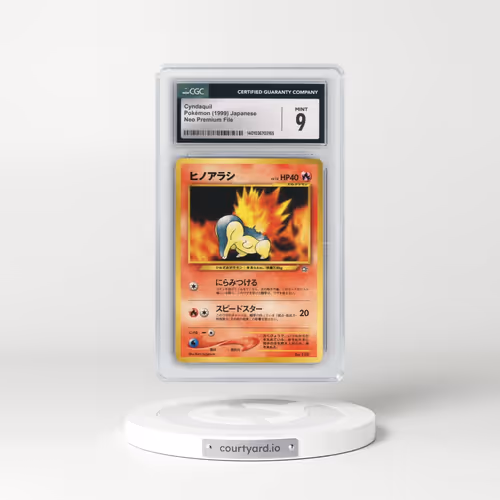 1999 Neo Premium File #155 Cyndaquil - No Rarity (CGC 9 MINT)