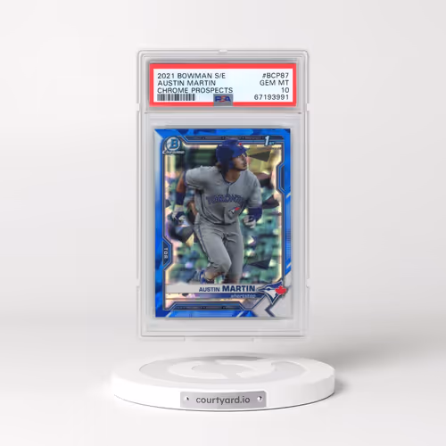 2021 Bowman Sapphire Edition Chrome Prospects #BCP87 Austin Martin (PSA 10 GEM MINT)