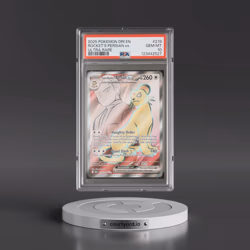 2025 Pokémon Dri EN-Destined Rivals #219 Team Rocket's Persian EX - Holo Ultra Rare (PSA 10 GEM MINT