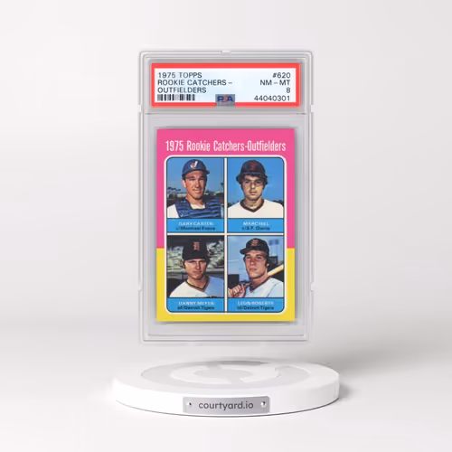 1975 Topps #620 Rookie Catchers-Outfielders (PSA 8 NM-MT)