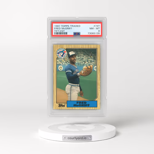1987 Topps Traded Tiffany #74T Fred McGriff (PSA 8 NM-MT)