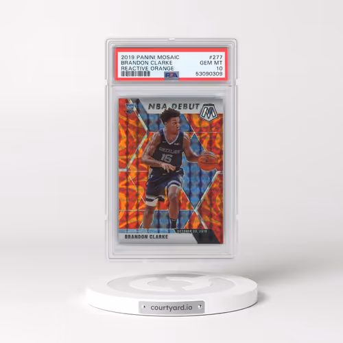 2019 Panini Mosaic #277 Brandon Clarke - Reactive Orange (PSA 10 GEM MINT)