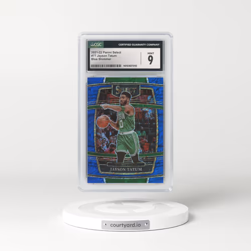 2021 Panini Select #77 Jayson Tatum - Blue Shimmer (CGC 9 MINT)