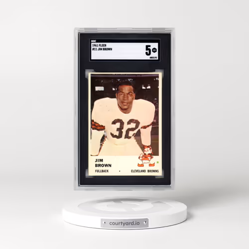 1961 Fleer #11 Jim Brown (SGC 5 EX)