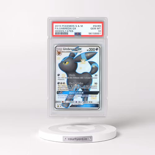 2019 Pokémon Sun & Moon Hidden Fates #SV69 Umbreon GX - Holo Full Art (PSA 10 GEM MINT)