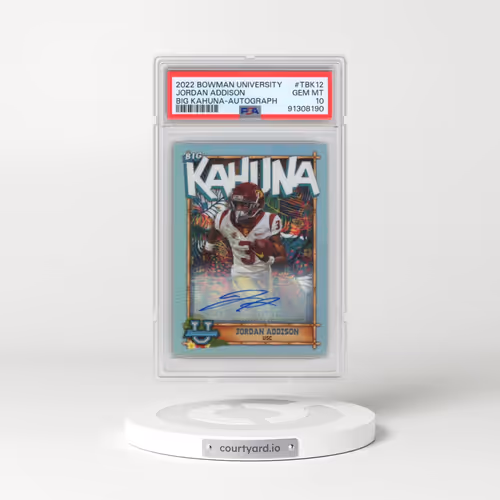 2022 Bowman University the Big Kahuna #TBK12 Jordan Addison - Autograph (PSA 10 GEM MINT)
